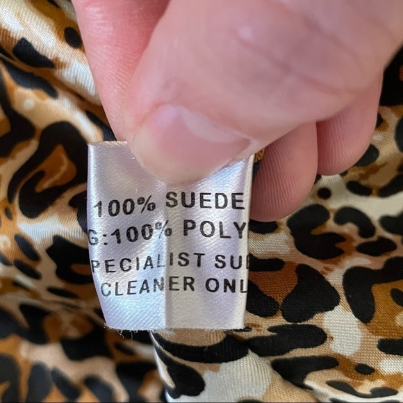 Sara Berman Tan Suede Moto Biker Jacket XS - Picture 15 of 16